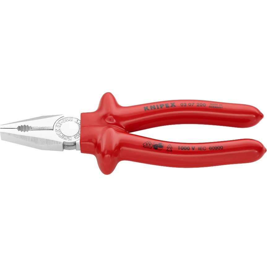 KNIPEX（クニペックス）0307-200 絶縁ペンチ 1000V KNIPEX社 ＫＮＩＰＥＸ ０３０７−２００ 絶縁ペンチ １０００Ｖ 0307-200