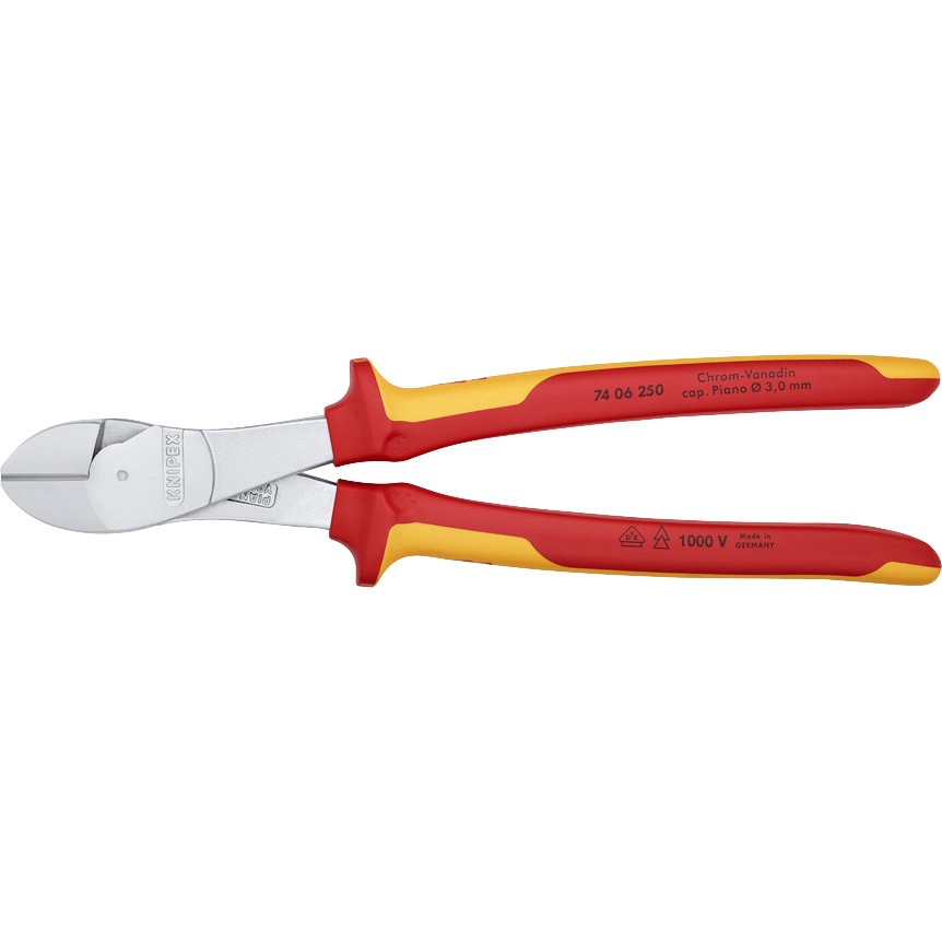 7406-250 絶縁強力斜ニッパー 1000V KNIPEX(クニペックス) 長さ250mm