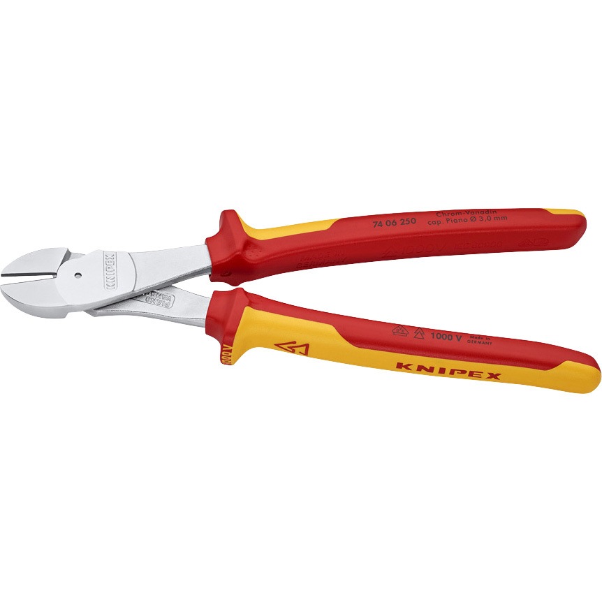 7406-250 絶縁強力斜ニッパー 1000V KNIPEX(クニペックス) 長さ250mm