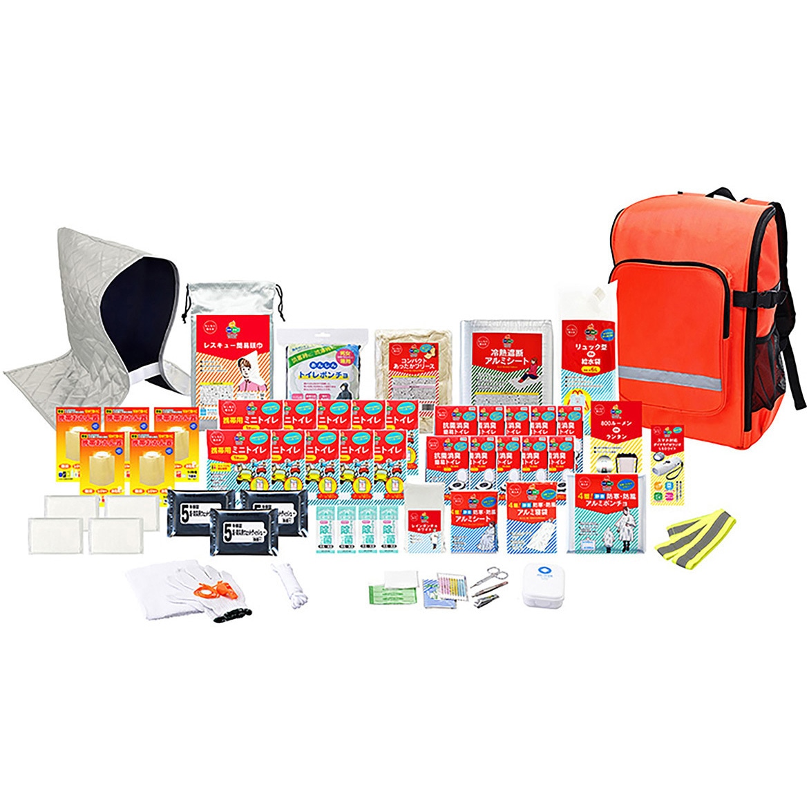 250175 大きく開くdeリュック60点 防災用セット 1セット ボウエキ(BOUEKI) 【通販モノタロウ】