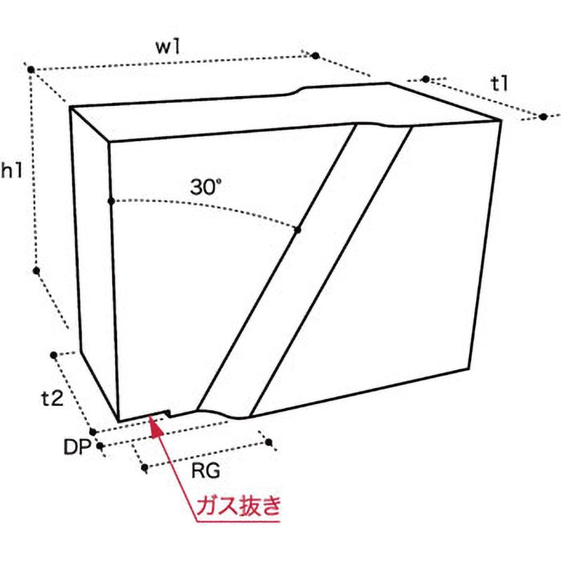 FL-340 セラミックタブ異幅開先30° 1箱(150個) スノウチ 【通販モノタロウ】