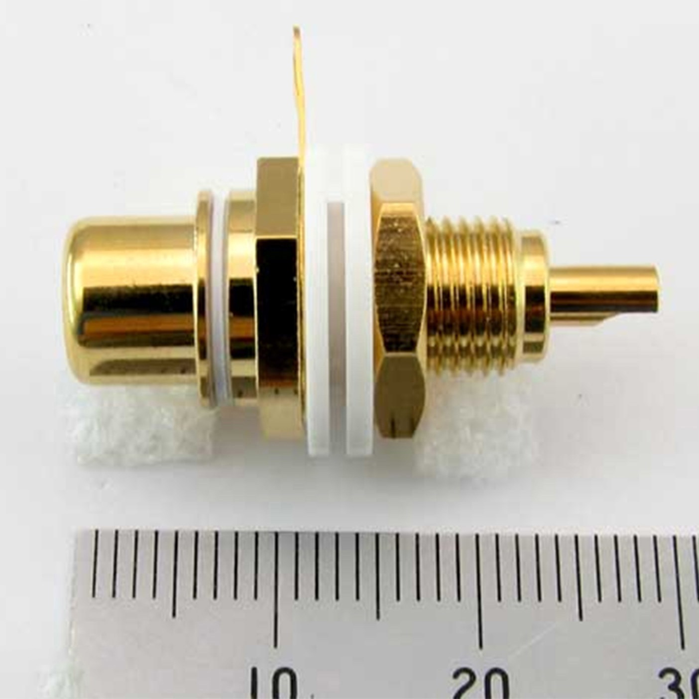 WTN-20-1045G/W 金メッキ RCAパネルジャック 共立電子産業 白色 【通販