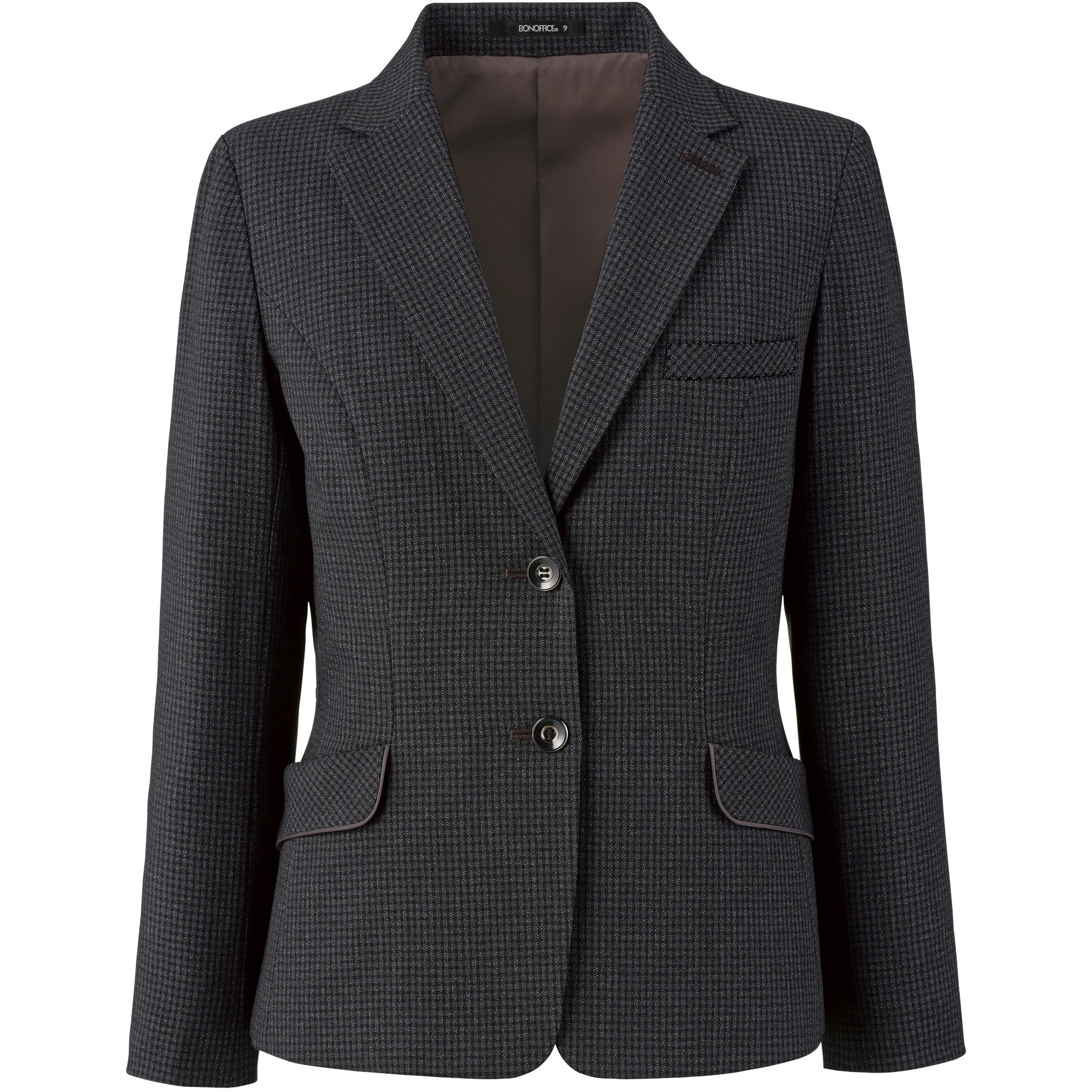 AJ0288 ジャケット BONOFFICE ブリスチェック ブラック×グレイ色 サイズ11G  AJ0288