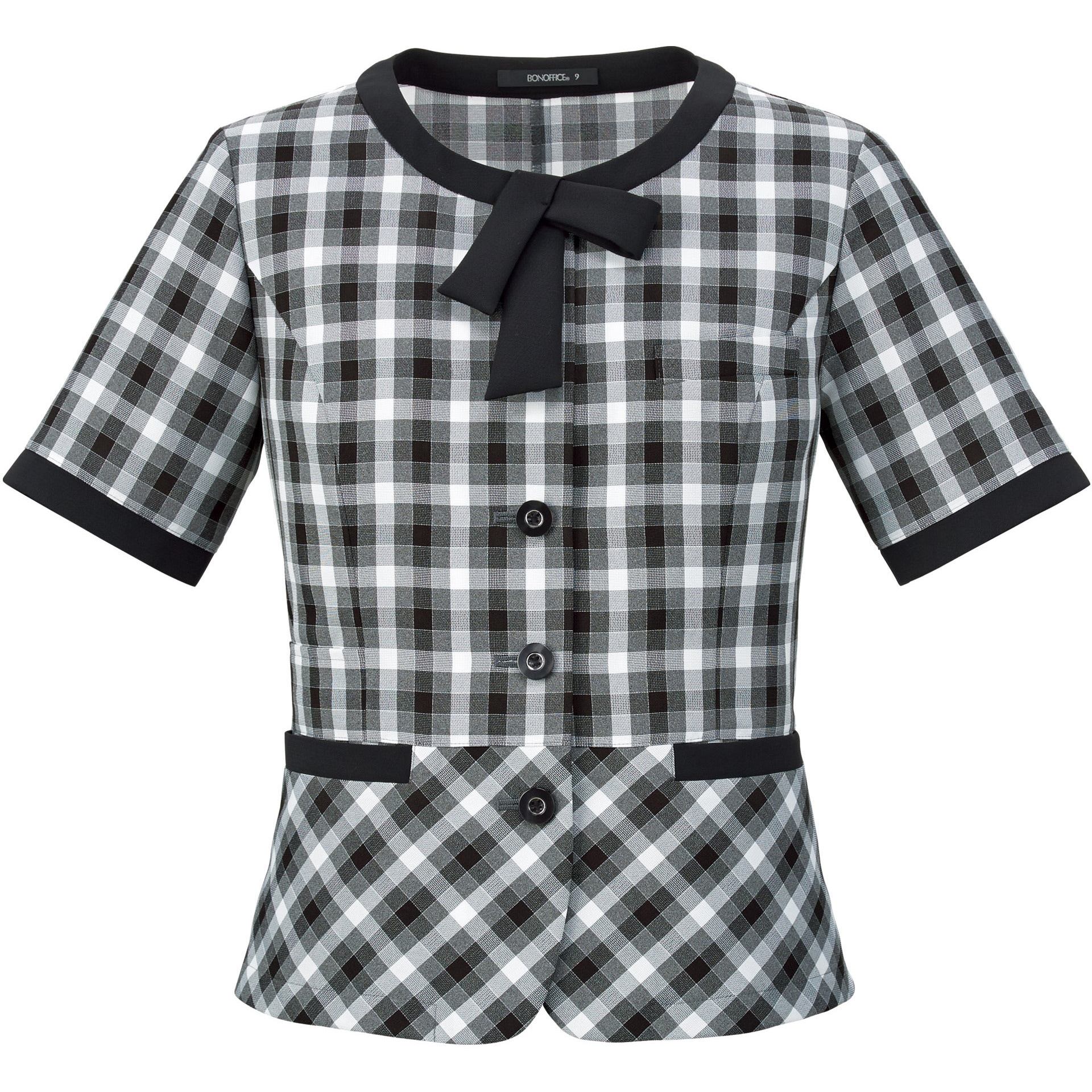 AJ0856 オーバーブラウス BONOFFICE グラデドビー モノトーン色 サイズ5G  AJ0856