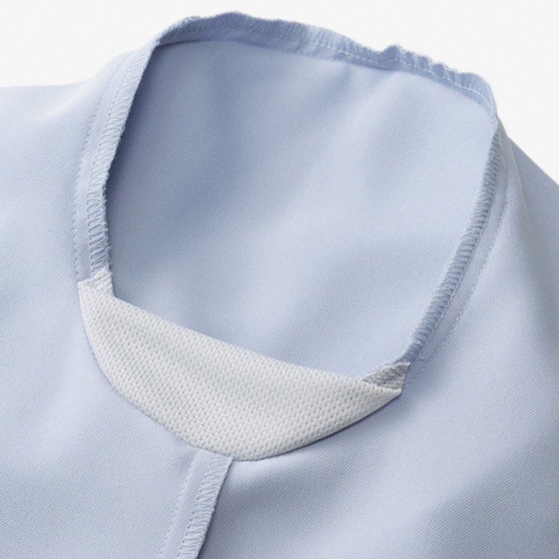 BCB4102 七分袖ブラウス BONOFFICE ブリーズドビー ブルー色 サイズLL