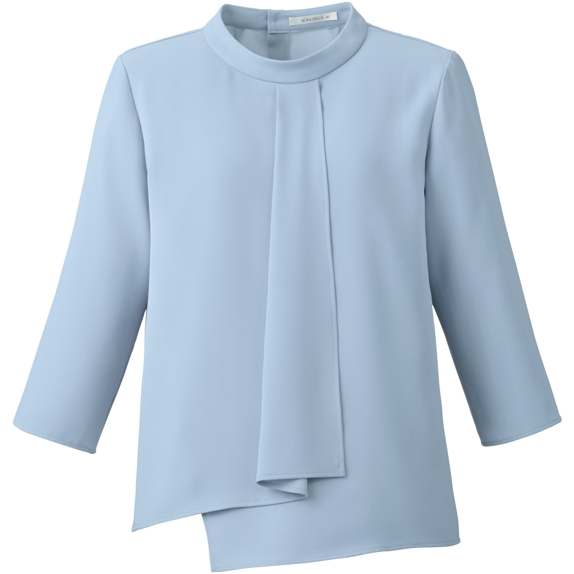 しろ BCB4102 七分袖ブラウス BONOFFICE ブリーズドビー ブルー色 サイズLL