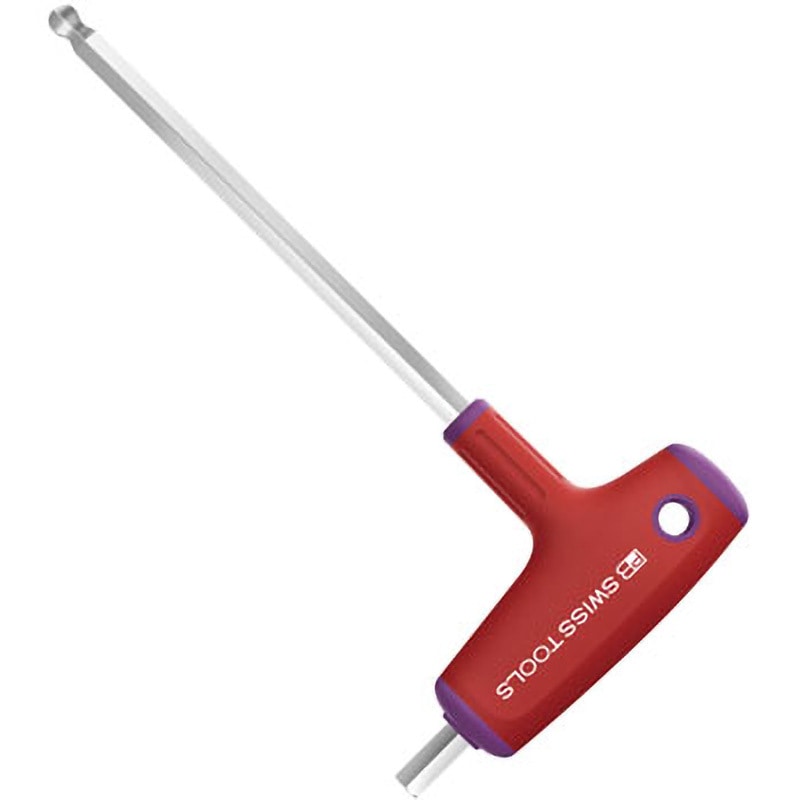 1208.10-200 クロスハンドルボール付六角棒レンチ(ロング) PB SWISS TOOLS(ピービースイスツールズ) T型 寸法10mm
