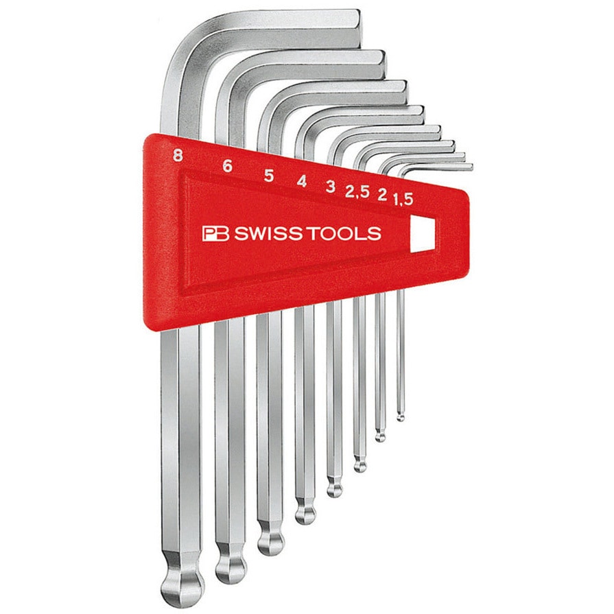 212.H-8 ボール付六角棒レンチセット(パックナシ) PB SWISS TOOLS