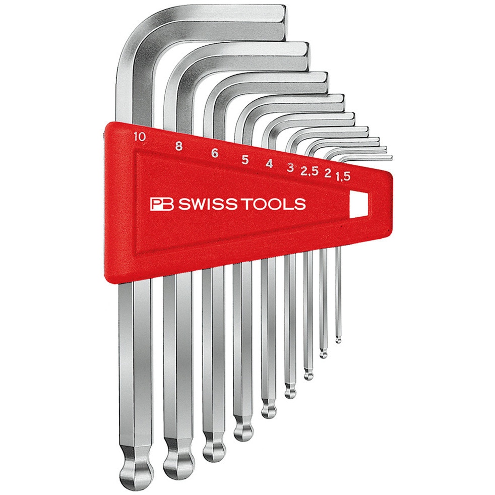 212.H-10 ボール付六角棒レンチセット(パックナシ) PB SWISS TOOLS