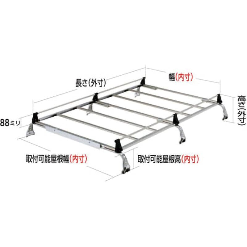 SE-400 ルーフキャリア SEシリーズ 6本脚 ROCKY 雨ドイ挟み込みタイプ 高さ外寸275～300mm 1台 SE-400 -  【通販モノタロウ】