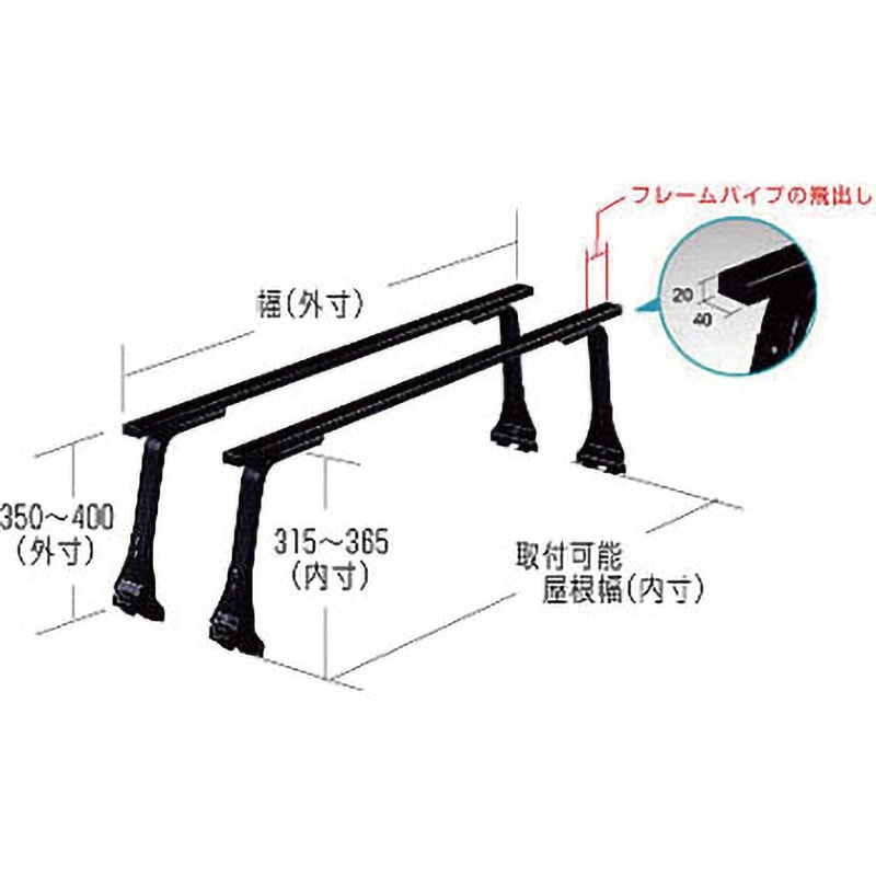 ROCKY ( 横山製作所 ) ルーフキャリア 【SGRシリーズ 長尺物・回転灯用】 ボンゴ デリカ等 雨ドイ挟み込みタイプ スチール+ペイント SGR-04H Amazon | ROCKY ( 横山製作所 ) ルーフキャリア 【SGRシリーズ 長尺物