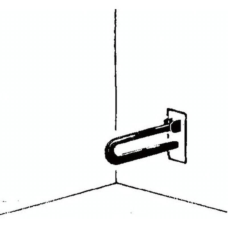 WR-159 洋式トイレ用縦可動跳ね上げ式手摺(ステンレス製手摺) ノー
