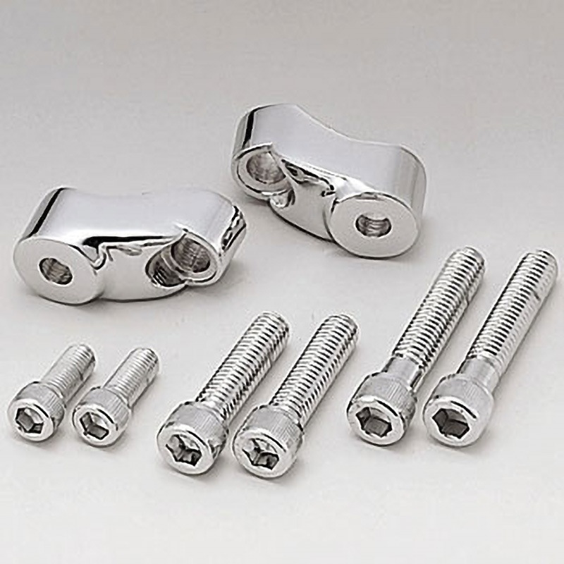 HD-01938 ウィンカーステー39Φフロント 2コSET アルミクロームメッキ 1