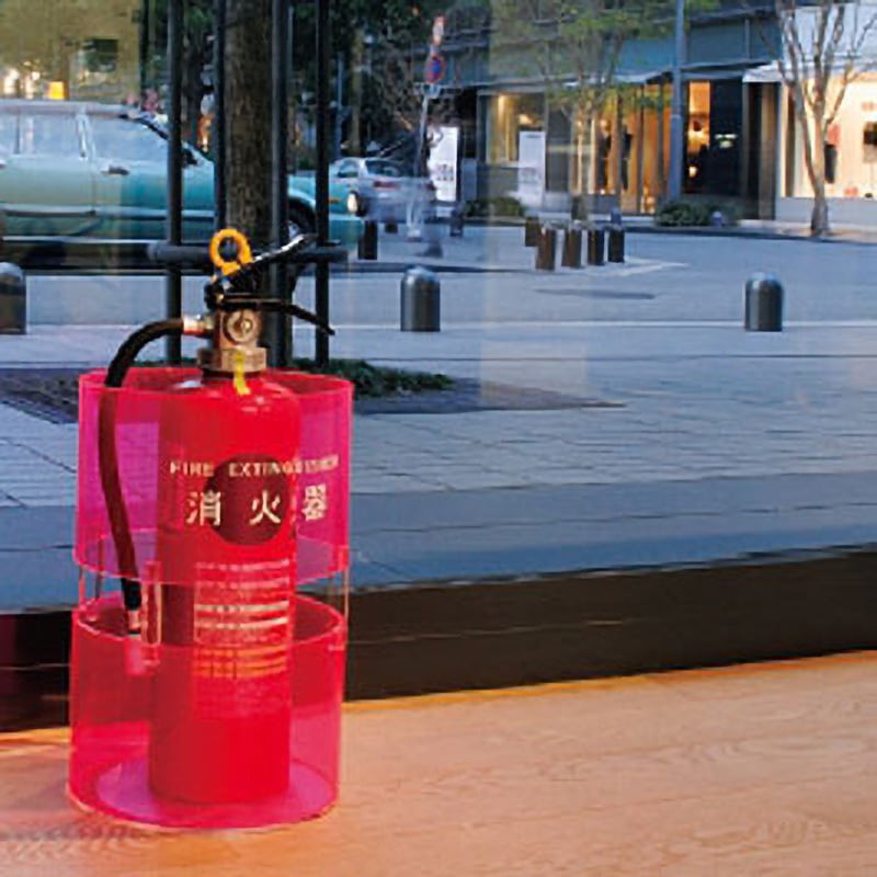 消火器ボックス 据置型 SK-FEB-FG330 蛍光ピンク ｜消火器ボックス（据置型） 新協和 SK-FEB-FG330 蛍光