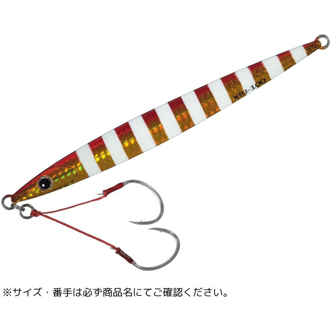 60g #008ゼブラレッドゴールド クロスライドジグ ヘビーメタル