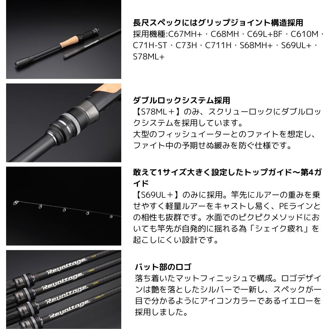 RVII-C64ML-ST リボルテージ JACKALL(ジャッカル) 継数1pc本 長さ6'4