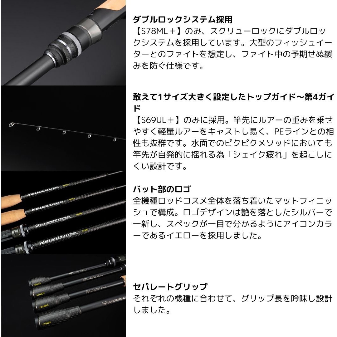 RVII-S78ML+/2 リボルテージ 2pcs JACKALL(ジャッカル) 継数2pcs