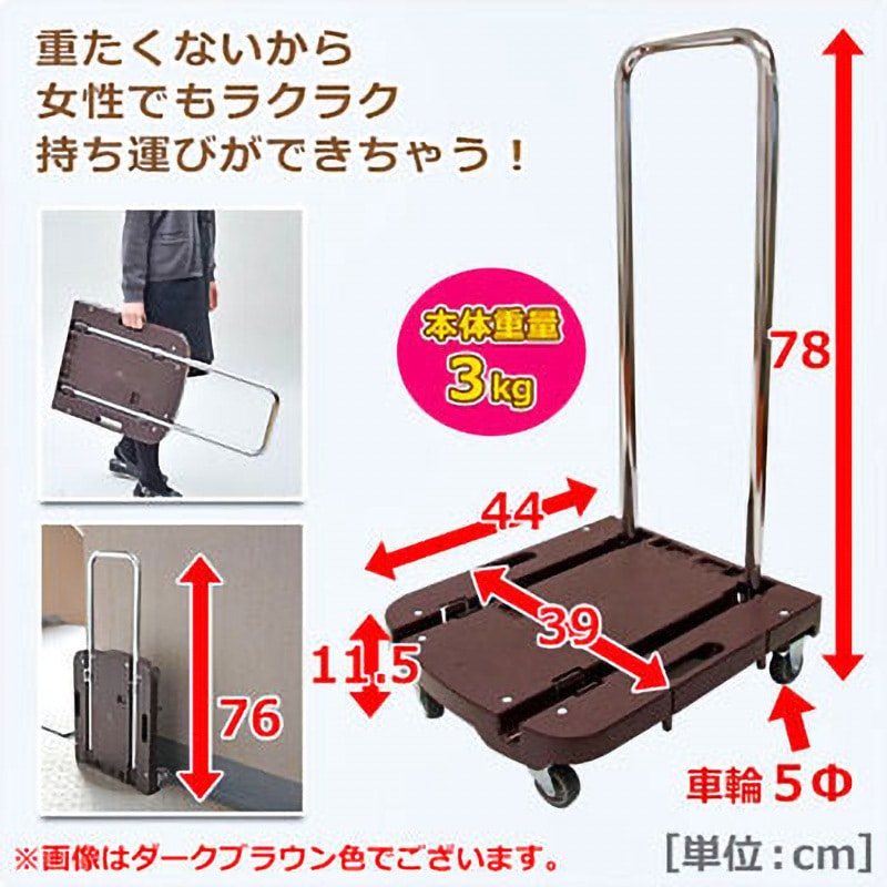 OTGさん専用 OTG-E50RP-R 折りたたみ台車 Carryおてがる YAMAZEN(山善
