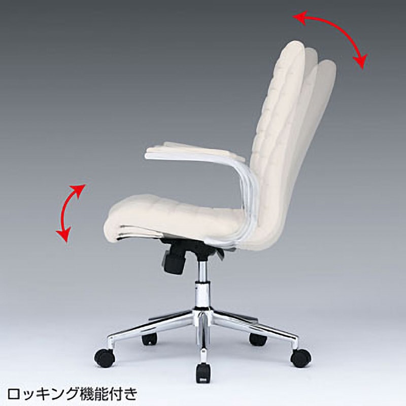 SNC-L12BG PUレザーチェア SNC-L12 サンワサプライ 肘掛あり 高さ940～1030mm幅620mm奥行670mm