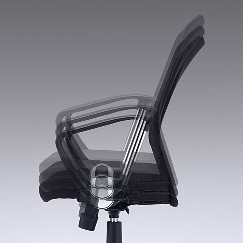 SNC-NET16ABK メッシュOAチェア 肘あて付き SNC-NET16A サンワサプライ 肘掛あり ブラック色