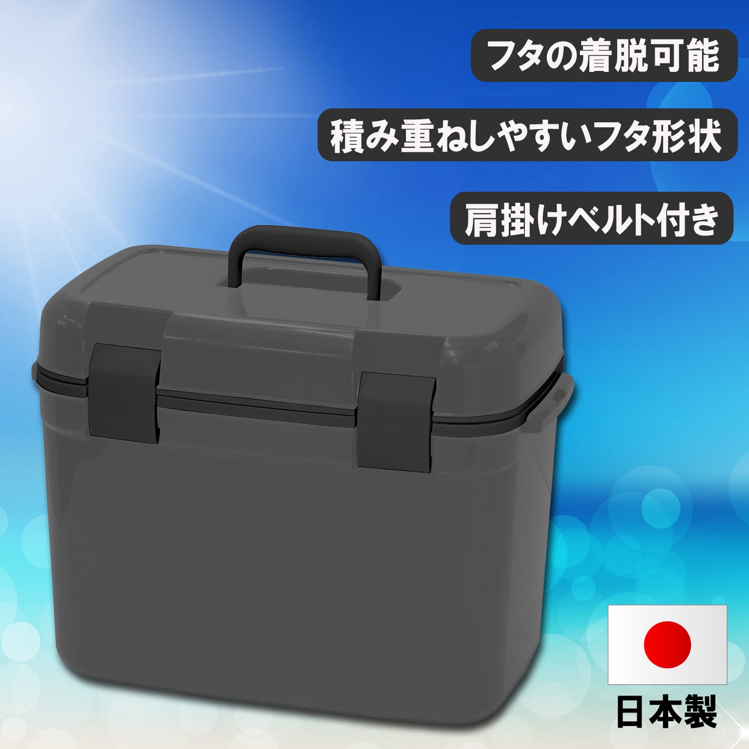Aproca ストレージケース ブラック 約25cmx16cmx7.5cm 292681.jpg