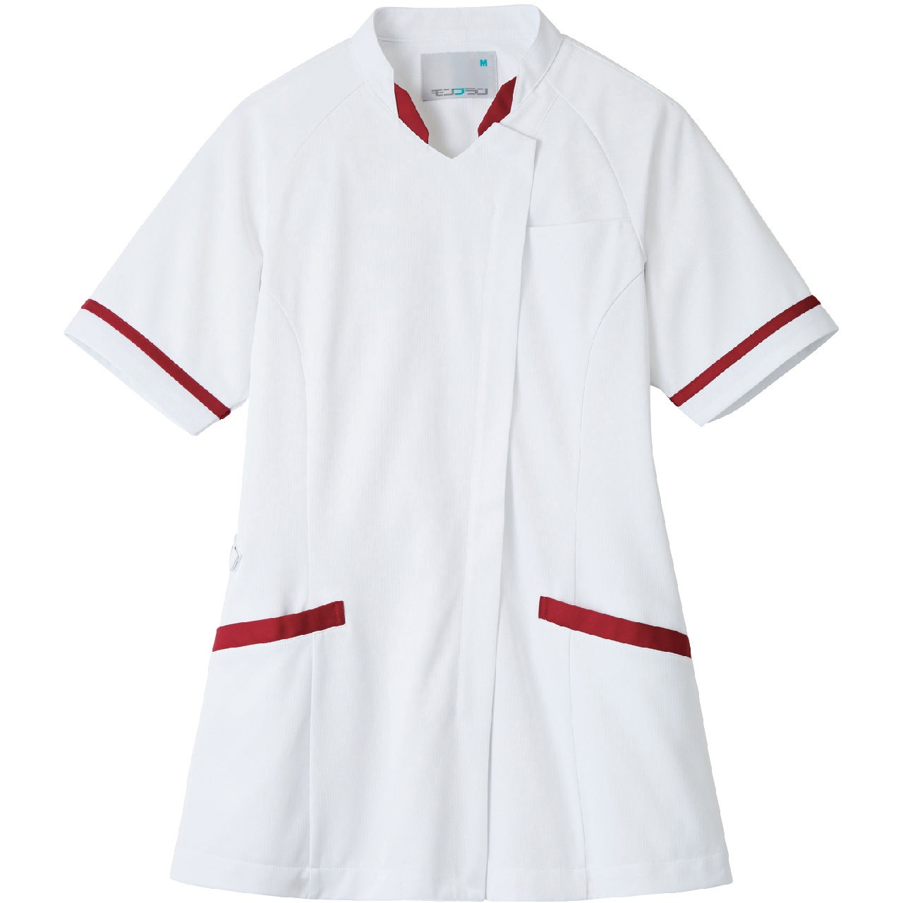 MJ500-0173-3L ジャケット レディス 半袖 住商モンブラン 白/Mバーガンディ色 3L  MJ500-0173-3L