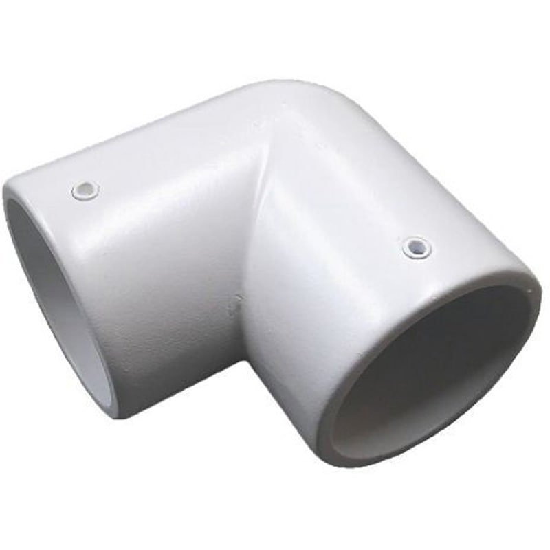 25mm エルボ 回転止ネジ付 ホワイト フジテック・ジャパン 白塗装仕上