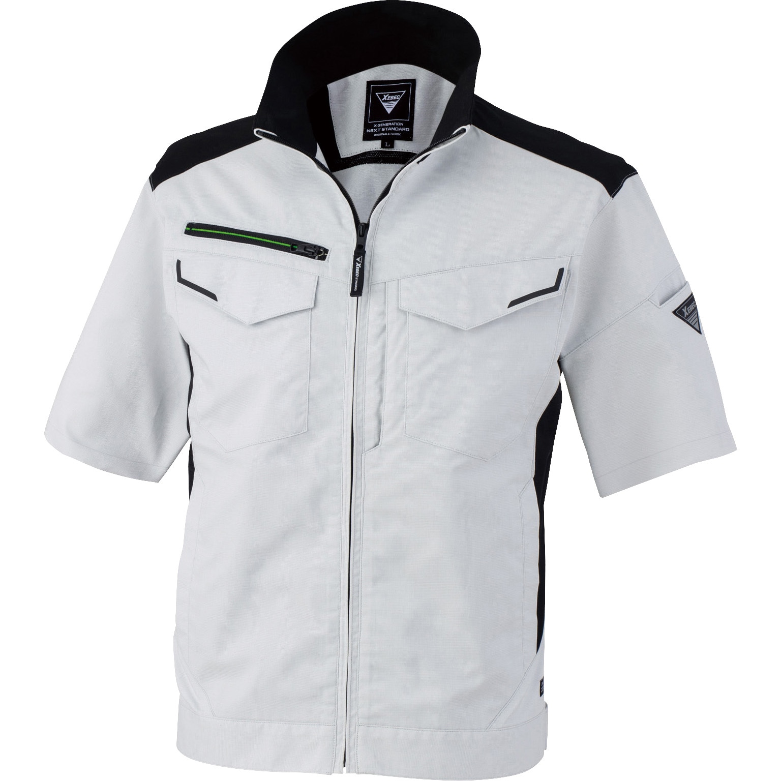 1531 1531 バイオエコTCストレッチハンソデブルゾン ジーベック JIST8118適合商品・エコマーク 混率ポリエステル69%/綿31% シルバーグレー色 3L着丈69cm