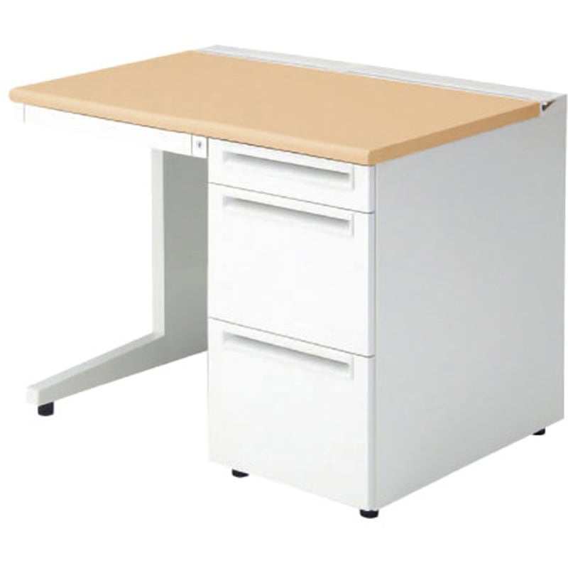 US-107AL-3 WM/W4 デスク US-1 片袖机(A-3段袖)(組立サービス付き) プラス[家具] 組立・設置・取付 奥行700mm