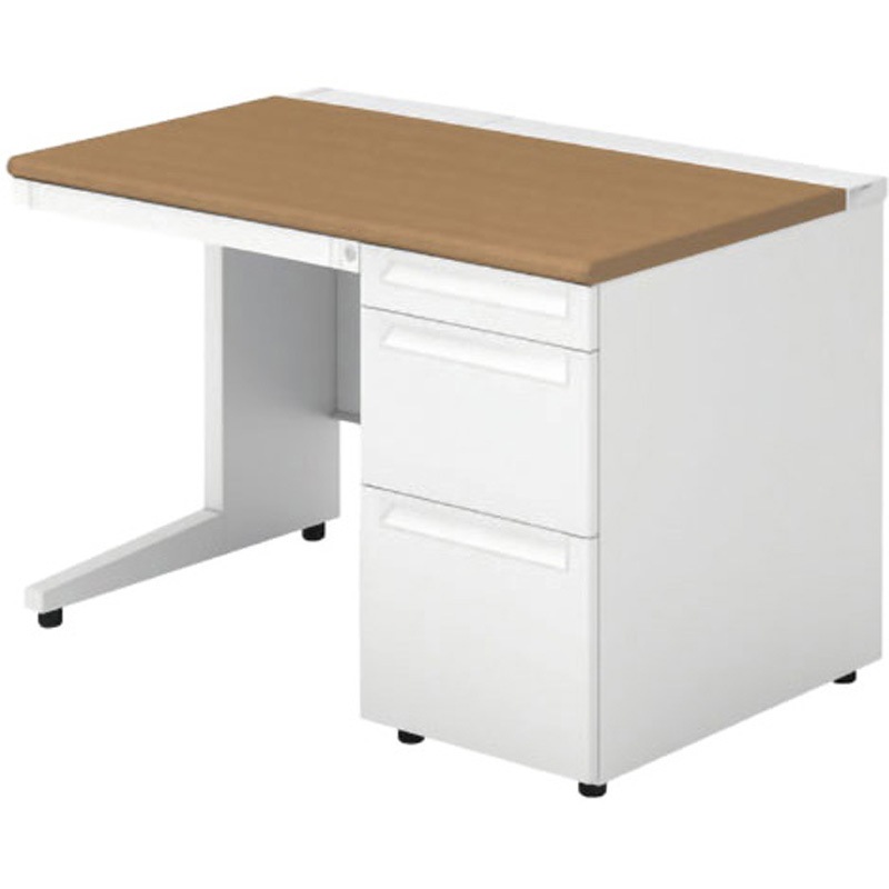 US-117DL-3 T2/W4 デスク US-1 片袖机(D-3段袖)(組立サービス付き) プラス[家具] 組立・設置・取付 奥行700mm