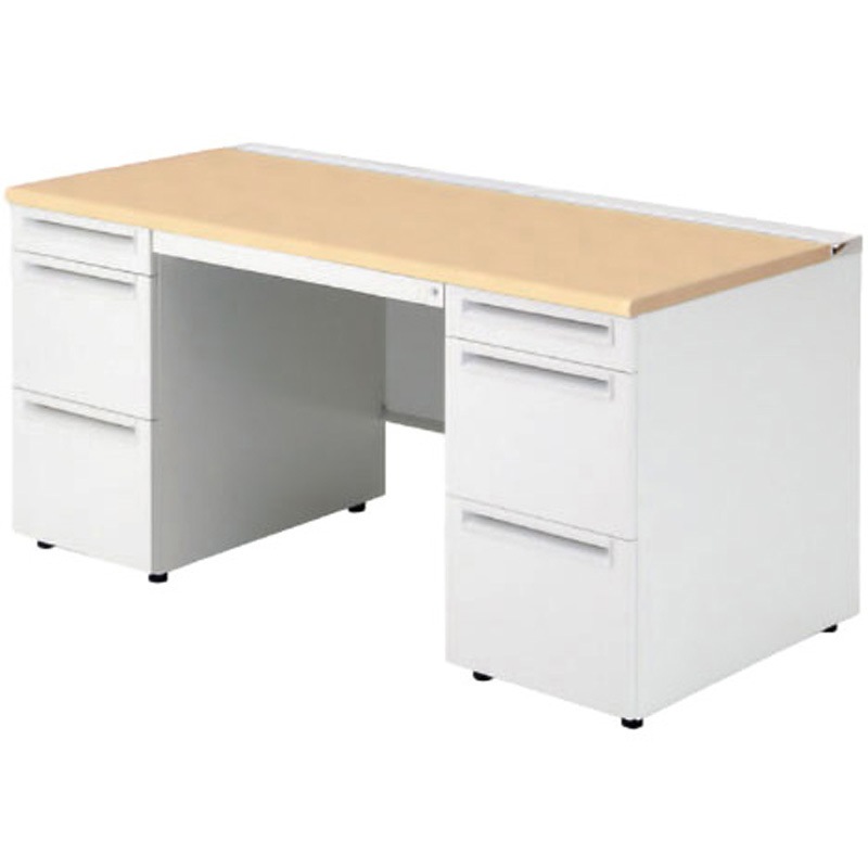 US-157AL-33 WM/W4 デスク US-1 両袖机(A-3段袖×A-3段袖)(組立サービス付き) プラス[家具] 組立・設置・取付 奥行700mm