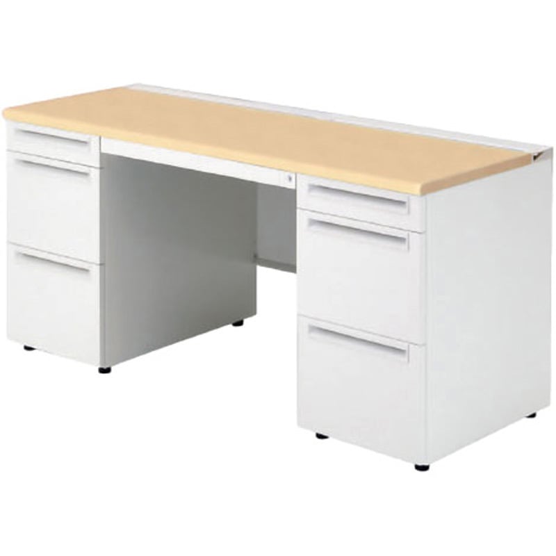 US-156A-33 WM/W4 デスク US-1 両袖机(A-3段袖×A-3段袖)(組立サービス付き) プラス[家具] 組立・設置・取付 奥行600mm