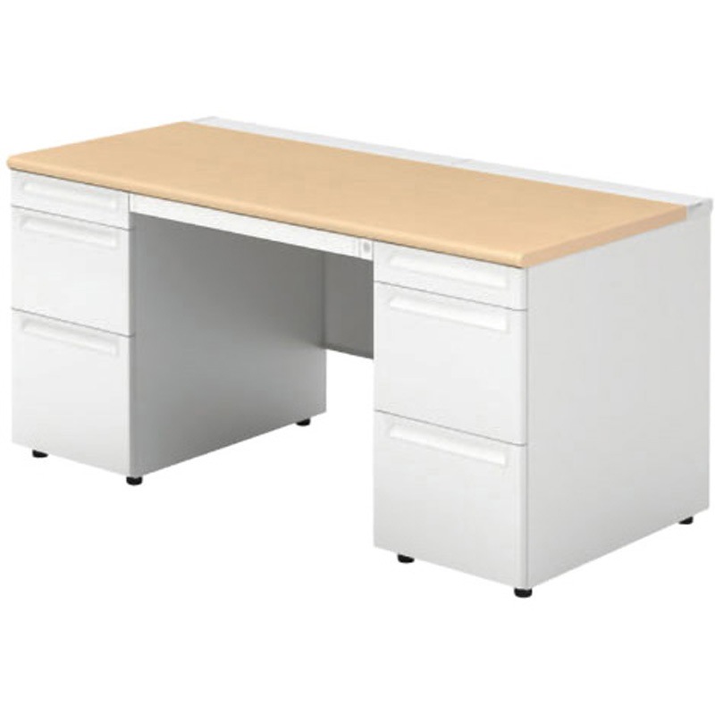 US-157D-33 WM/W4 デスク US-1 両袖机(A-3段袖×D-3段袖)(組立サービスなし) プラス[家具] 奥行700mm