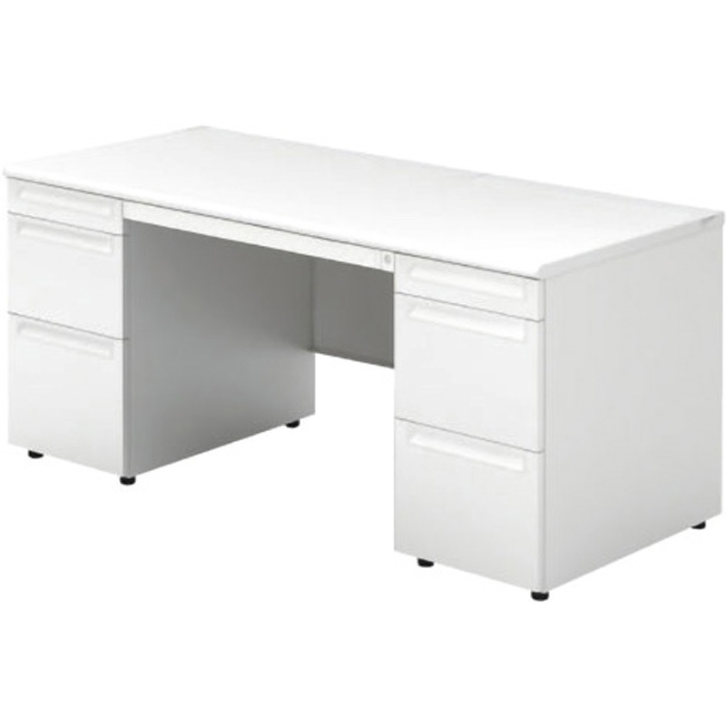 US-167DL-33 WS/W4 デスク US-1 両袖机(A-3段袖×D-3段袖)(組立サービスなし) プラス[家具] 奥行700mm