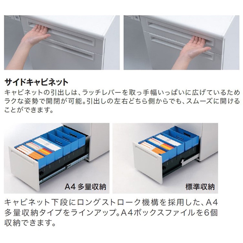 US1-046A-A3 WM/W4 デスク US-1/US-1S 脇机(A-3段袖) プラス[家具] 奥行600mm