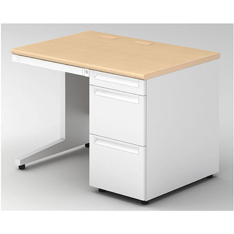 US-NS107A-3 WM/W4 デスク US-2 片袖机(A-3段袖)(組立サービスなし) プラス[家具] 奥行700mm