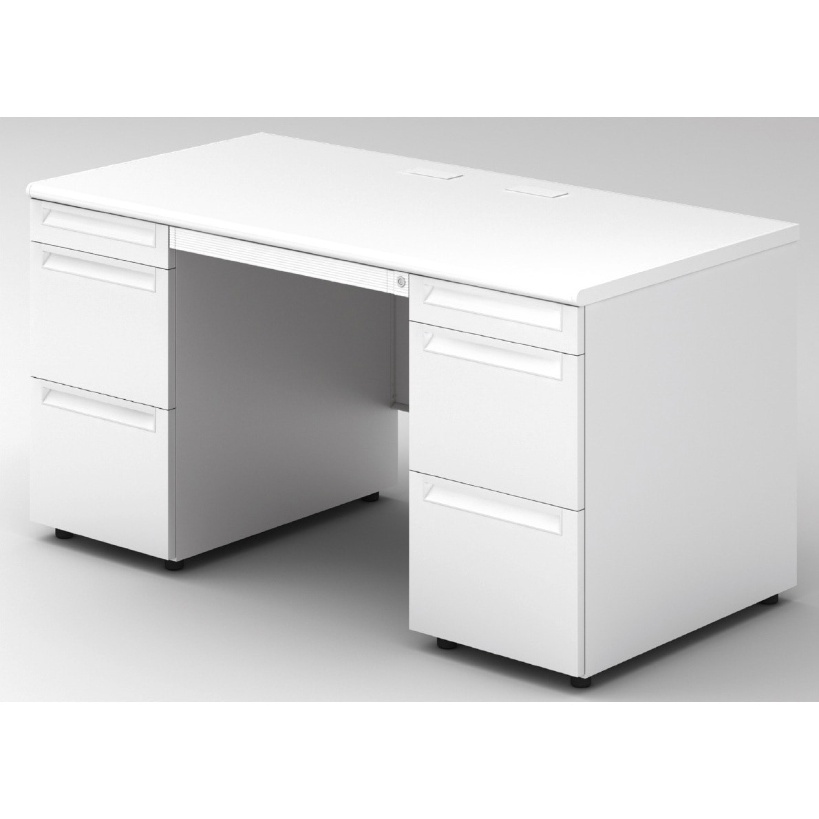 US-NS147AL-33 WS/W4 デスク US-2 両袖机(A-3段袖×A-3段袖)(組立サービスなし) プラス[家具] 奥行700mm