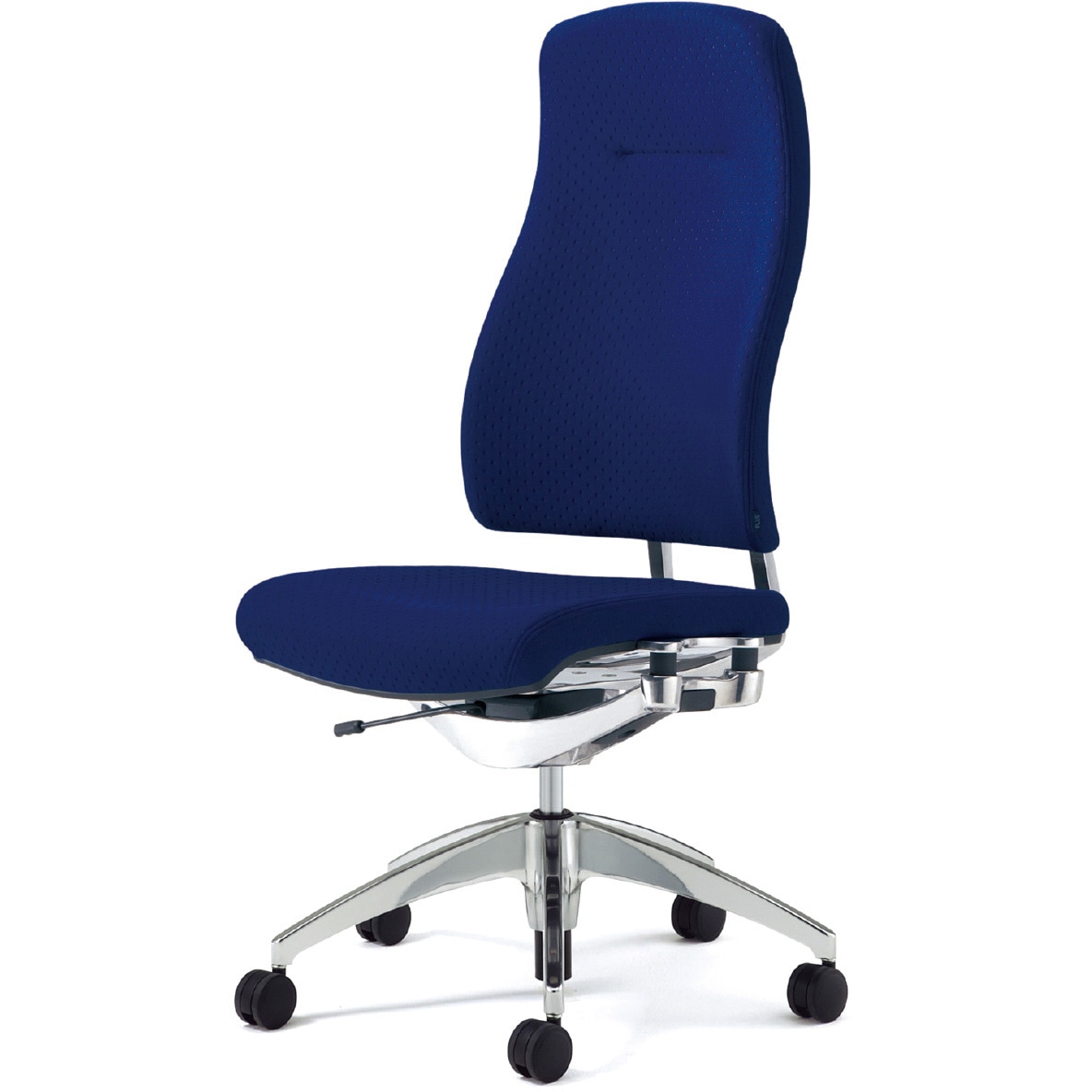 KC-RP60SPL BL チェア リオルガ ポルカドットクロス張り プラス[家具] ハイバック 肘掛なし ブルー色   KC-RP60SPL BL