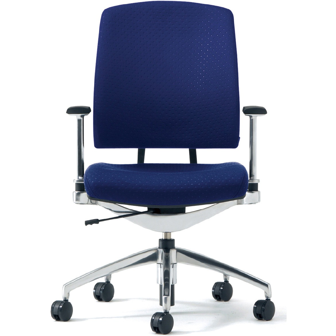 KB-RP63SPL BL チェア リオルガ ポルカドットクロス張り プラス[家具] ミドルバック 肘付 ブルー色   KB-RP63SPL BL