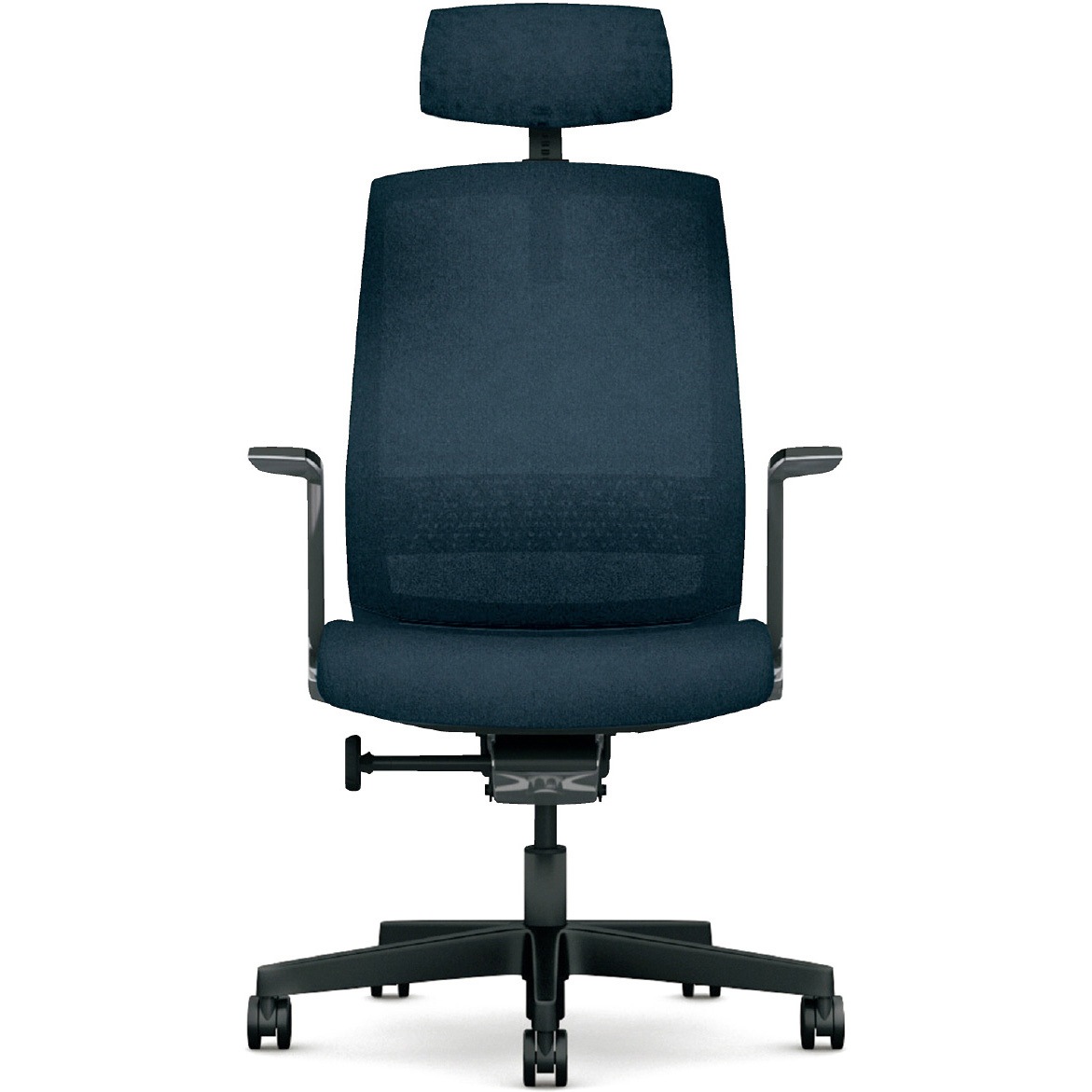 KB-KT712ML BL チェア KT-7 クロス調メッシュ(組立サービス付き) プラス[家具] 組立・設置・取付 アルミ固定肘 ヘッドレスト付ハイバック ブルー色   KB-KT712ML BL