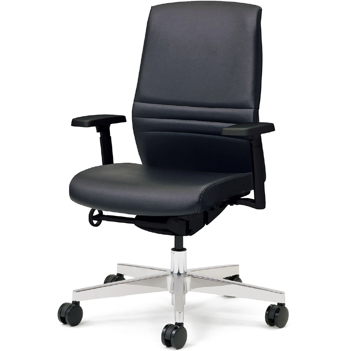 KD-KT703NL BK チェア KT-7 ビニルレザー(組立サービス付き) プラス[家具] 組立・設置・取付 ハイバック アジャスト肘   KD-KT703NL BK