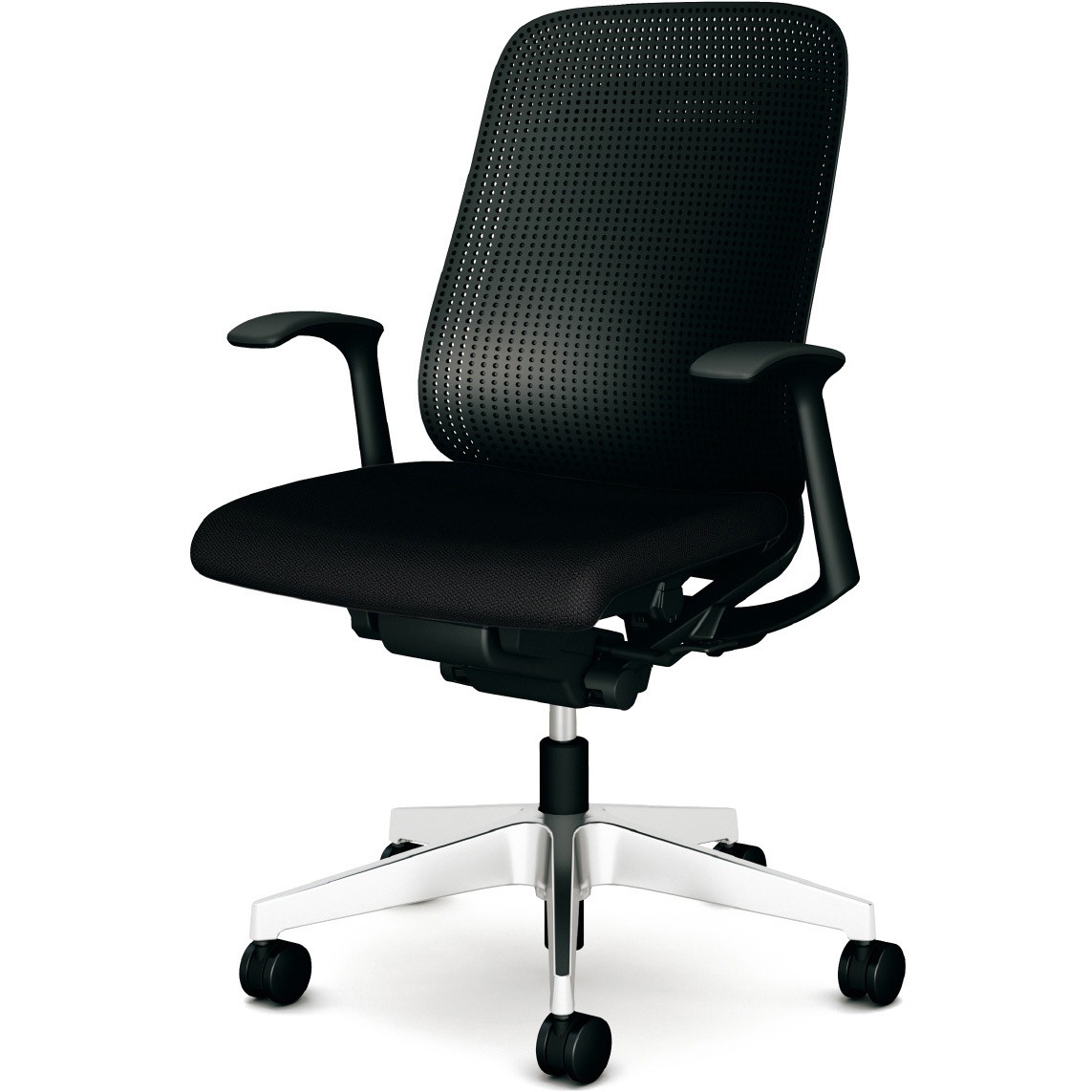 KB-RN61SKL BK チェア Rena アルミ脚 固定肘 プラス[家具] ハイバック   KB-RN61SKL BK