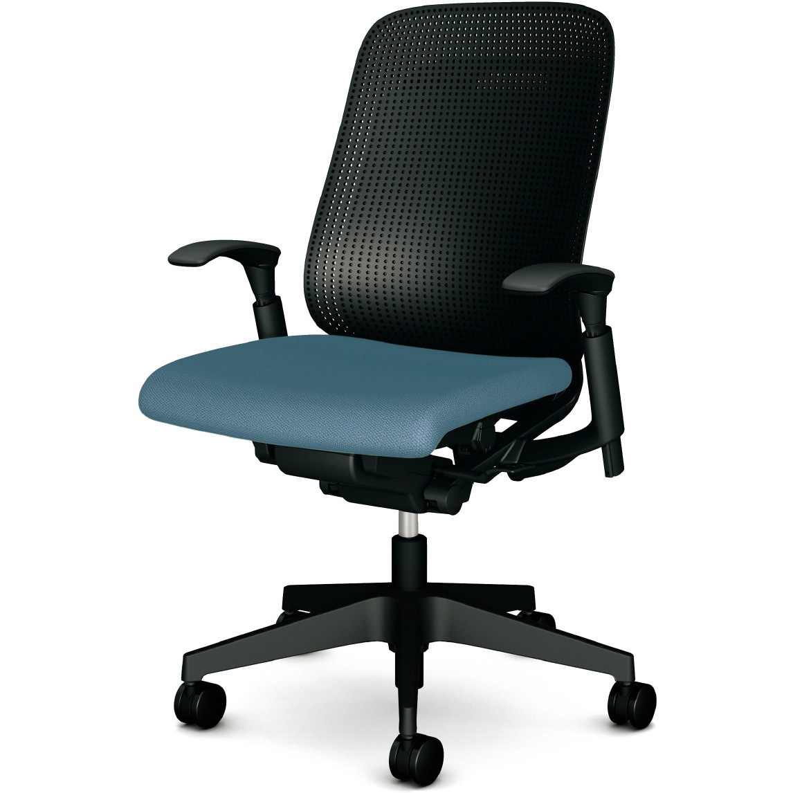 KD-RN60SKL BL チェア Rena 樹脂脚 可動肘 プラス[家具] 樹脂シェル   KD-RN60SKL BL