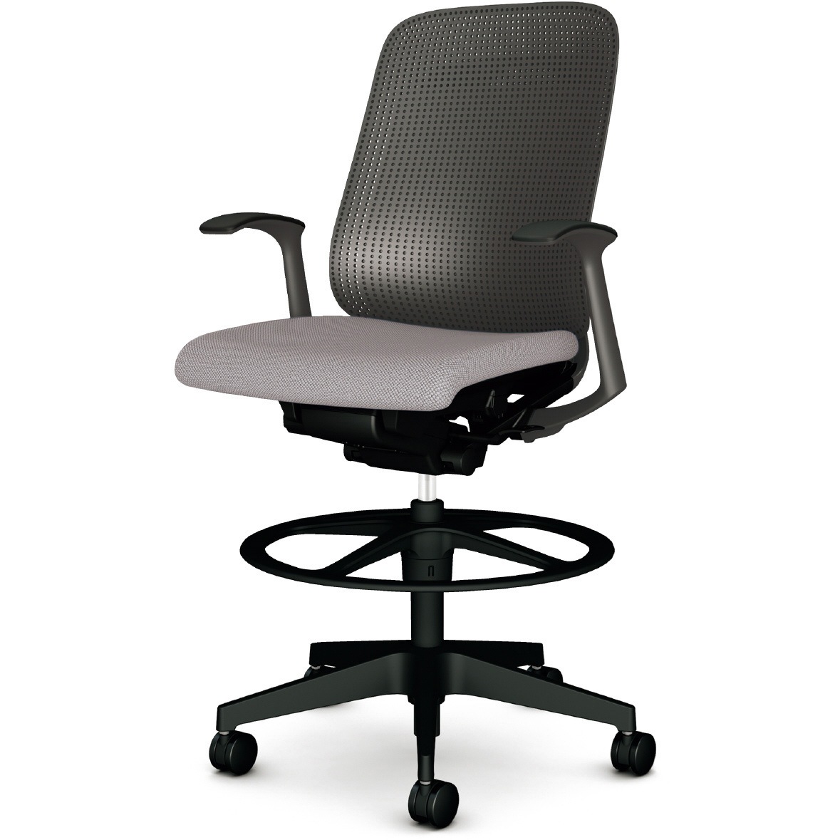 KB-RN65SKL LG チェア Rena ハイタイプ 樹脂脚 固定肘 プラス[家具] 樹脂シェル   KB-RN65SKL LG 47,388円