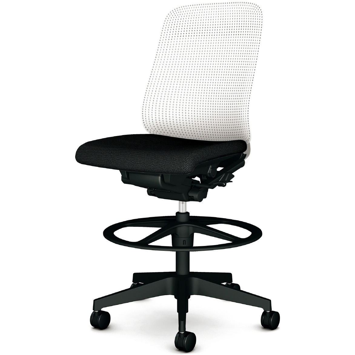 KC-RN55SKL BK チェア Rena ハイタイプ 樹脂脚 肘なし プラス[家具] 樹脂シェル   KC-RN55SKL BK