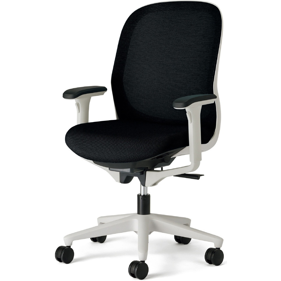 KD-FT00MKL BK チェア Fita2 ライトグレーフレーム 樹脂脚 プラス[家具] アジャスト肘   KD-FT00MKL BK