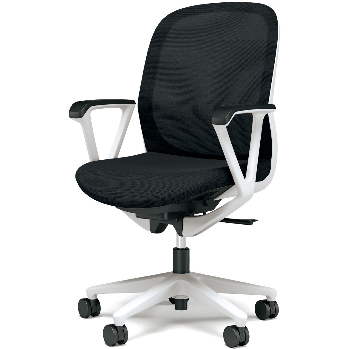 KB-FT00MKL BK チェア Fita2 ライトグレーフレーム 樹脂脚 プラス[家具] ループ肘(固定)   KB-FT00MKL BK