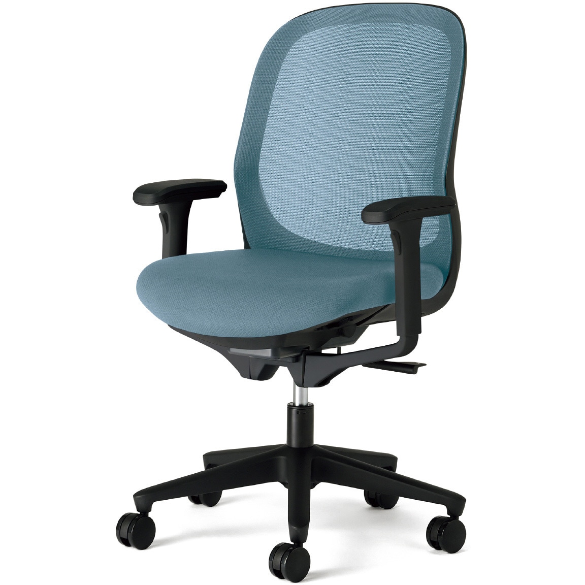 KD-FT60MKL BL チェア Fita2 ブラックフレーム 樹脂脚 プラス[家具] アジャスト肘   KD-FT60MKL BL