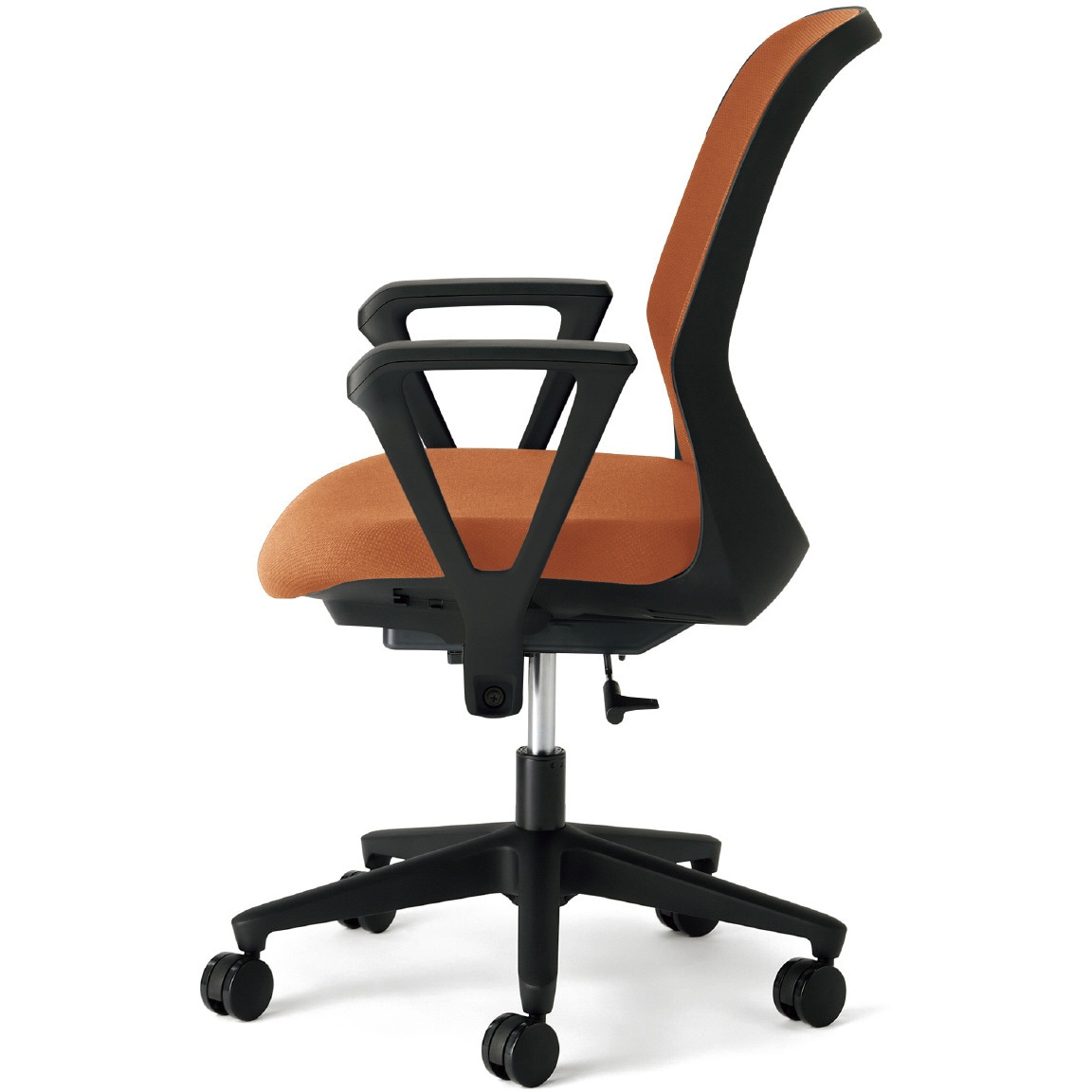 KB-FT60MKL OR チェア Fita2 ブラックフレーム 樹脂脚 プラス[家具] ループ肘(固定)   KB-FT60MKL OR