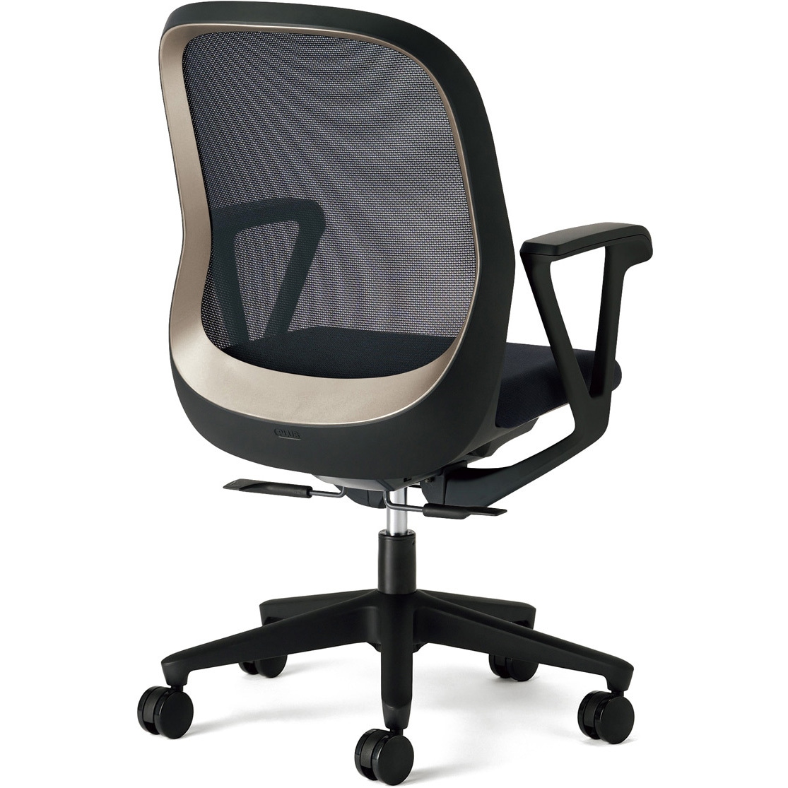 KB-FT61MKL-G BK チェア Fita2 バイカラーフレーム 樹脂脚 プラス[家具] ループ肘(固定) シャンパンゴールド/ブラック色   KB-FT61MKL-G BK